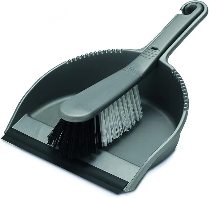 Plastic Dustpan and Brush Set
