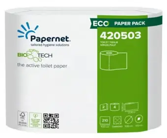 Papernet BioTec Toilet Tissue 2 Ply  White (4x10) 420503