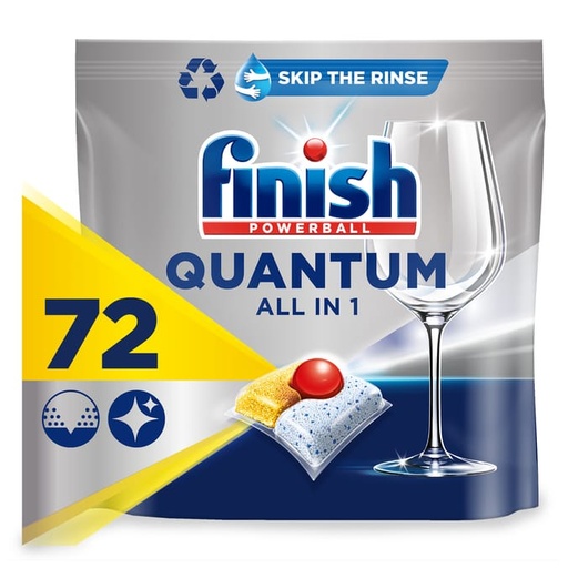 [FI001] Finish Quantum All In 1 Dishwasher Tablets (Pk 72)