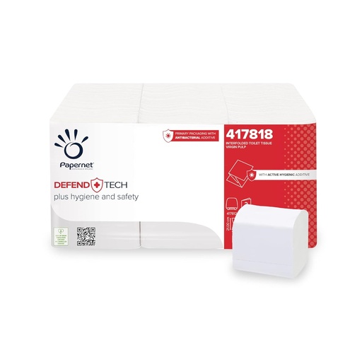 [417818] Papernet Defend Interfolded Toilet Tissue  6x12x200 417818