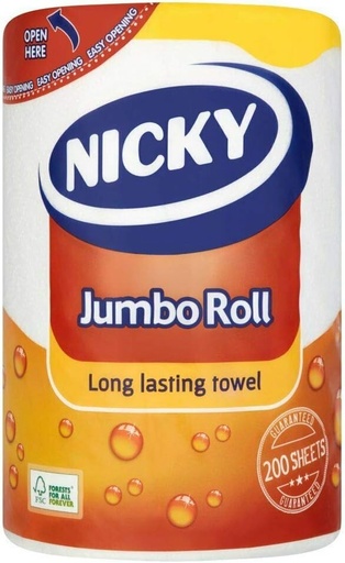 [KT001] Nicky Jumbo Kitchen Towel 2ply (1x12)