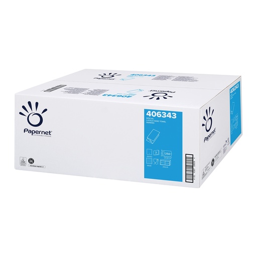 [HT004] Papernet V-Superior Hand Towel White (210x15) 406343
