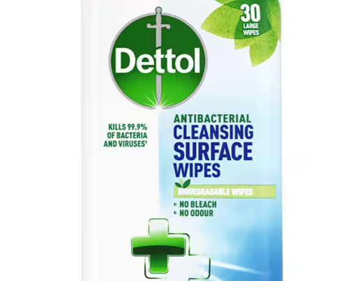 [DE008] Dettol Anti-Bacterial Surface Wipes 72's